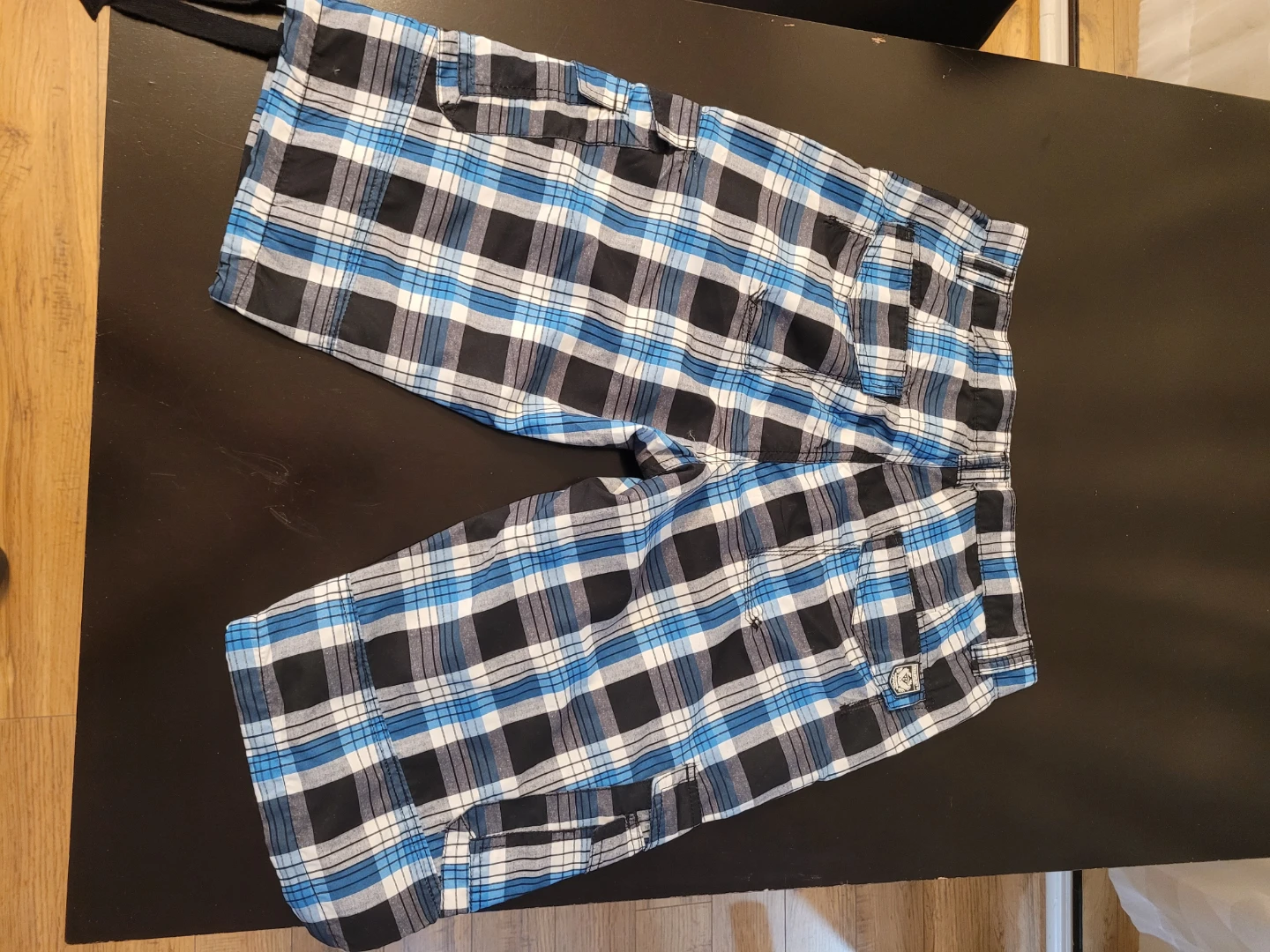 Urbanology Plaid Cargo Shorts