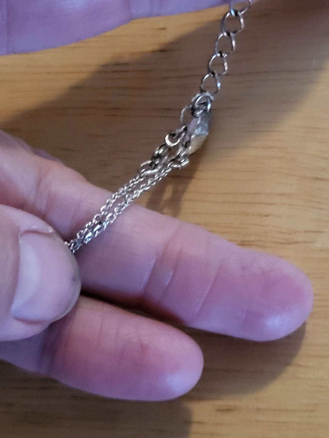 Silver-tone Pendant Necklace with Clear Gemstones - photo 4