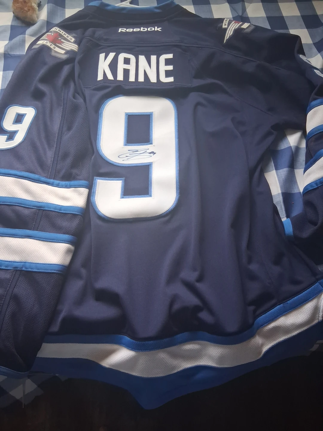 Reebok Winnipeg Jets Evander Kane #9 Signed Hockey Jersey XL - photo 4