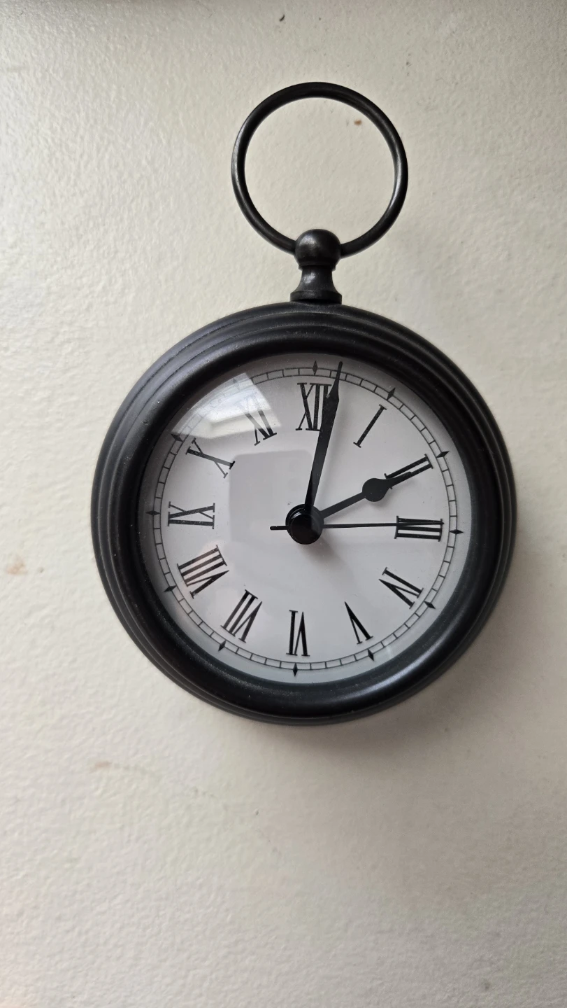 Pottery Barn Black Pocket Watch Style Wall Clock