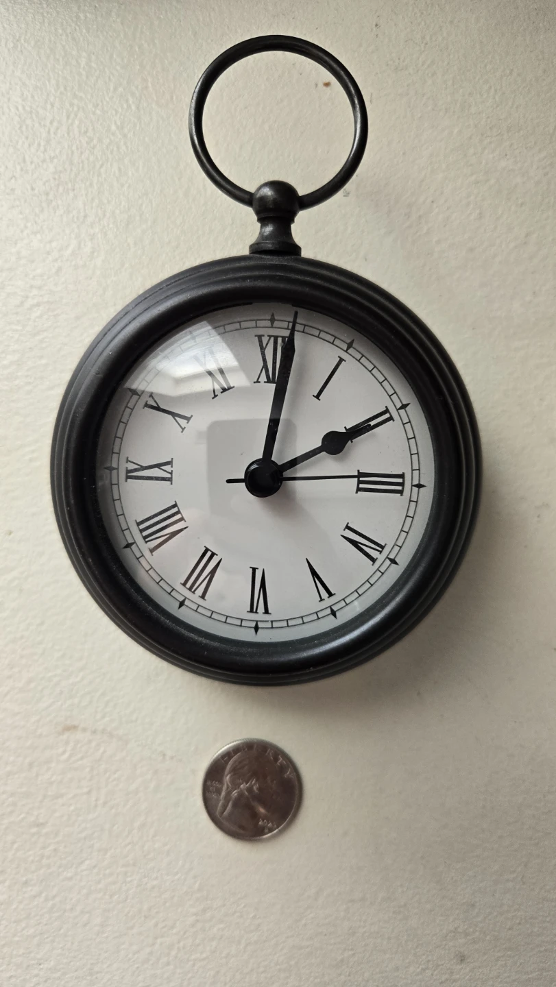 Pottery Barn Black Pocket Watch Style Wall Clock - photo 2
