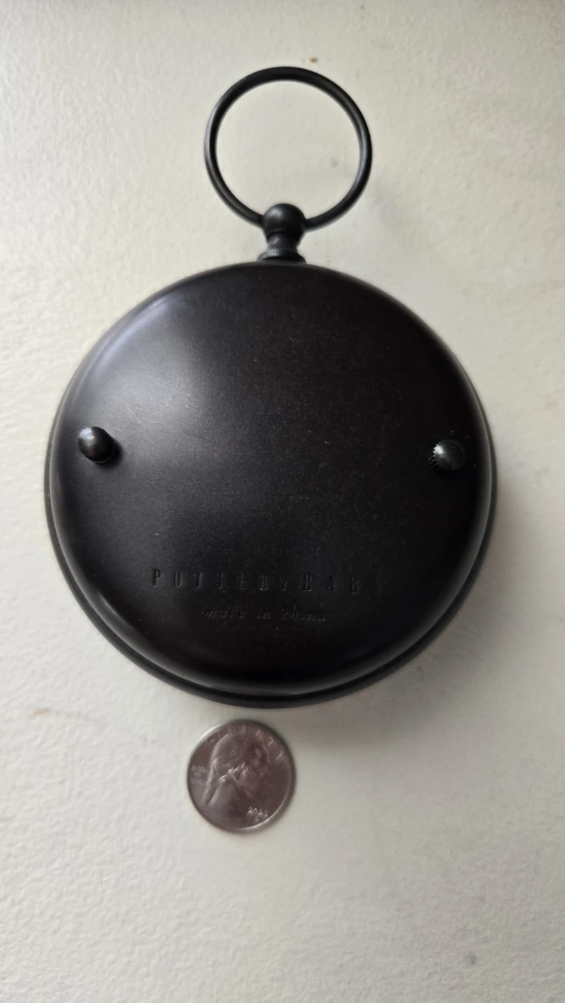 Pottery Barn Black Pocket Watch Style Wall Clock - photo 3