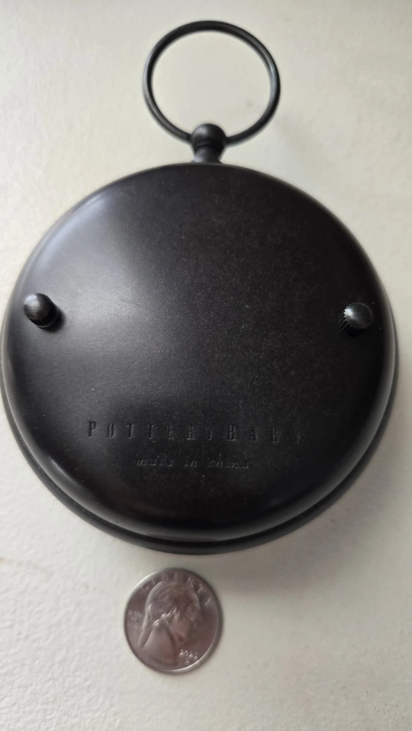 Pottery Barn Black Pocket Watch Style Wall Clock - photo 4