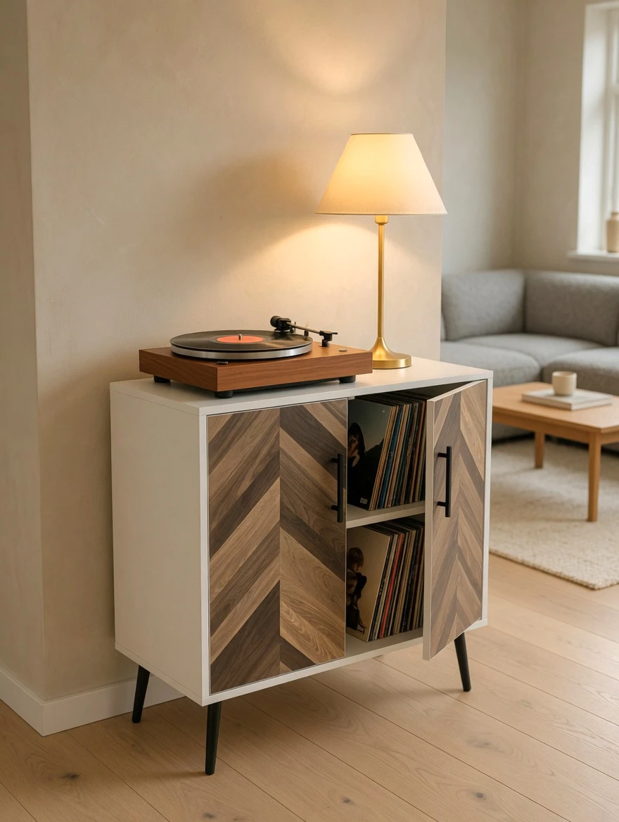 MCM/Rustic Style Record Player Cabinet