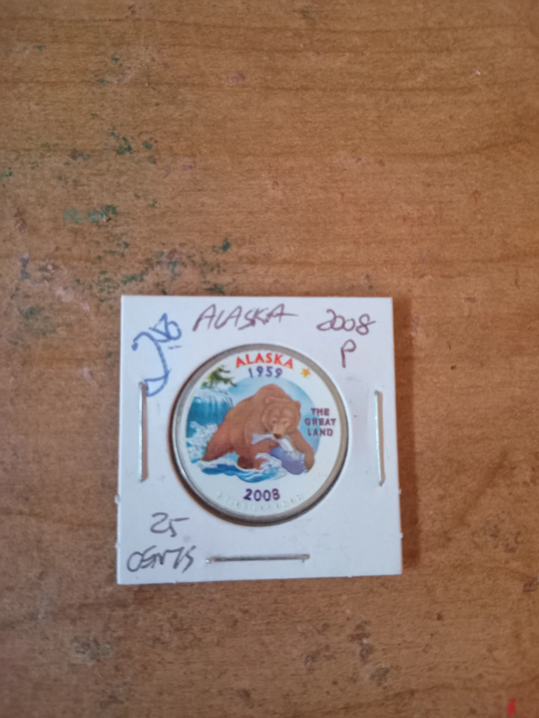 2008 P ALASKA 25 CENT AMERICAN QUARTER