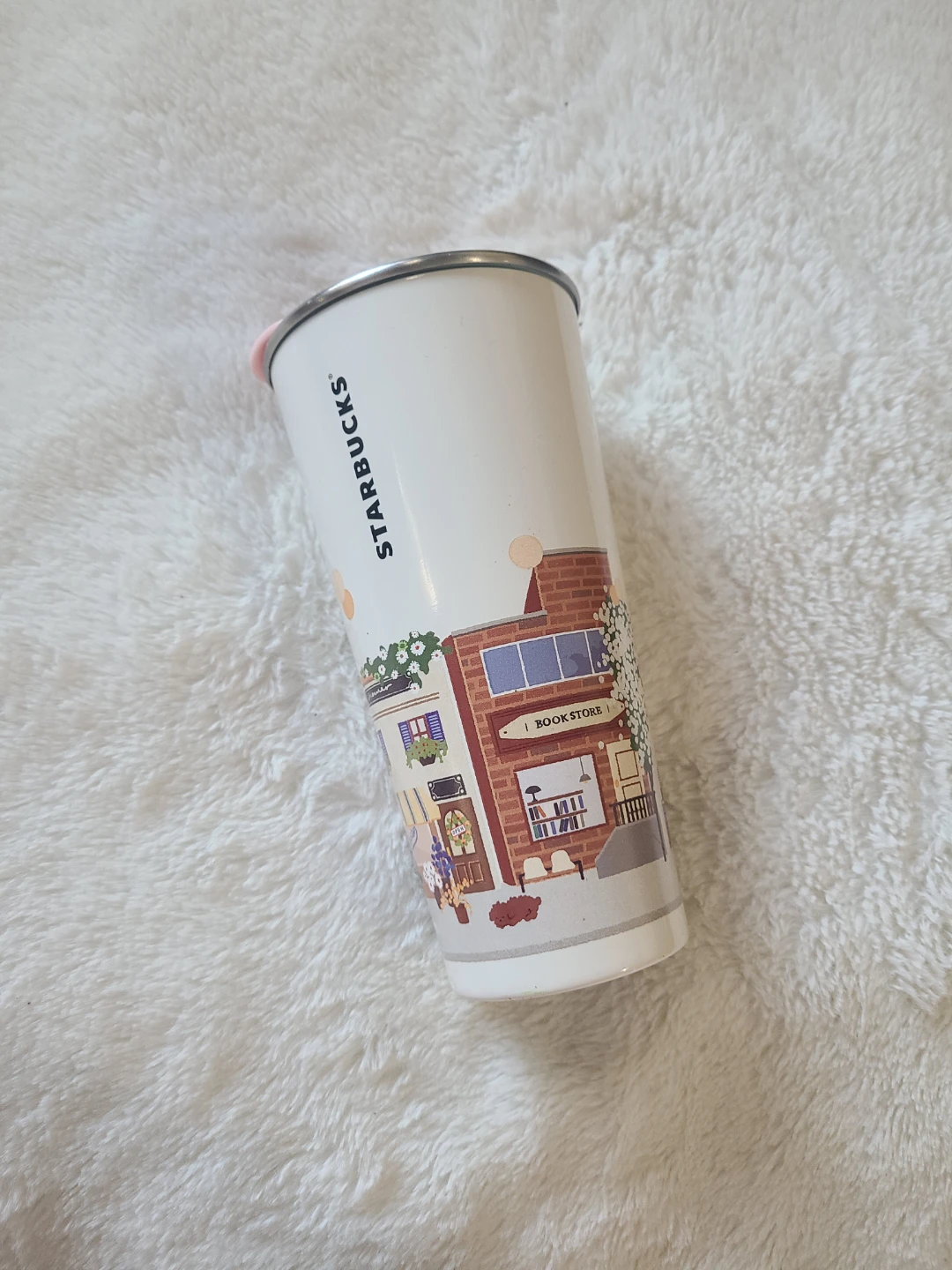 16 oz Starbucks Tumbler with Pink Lid