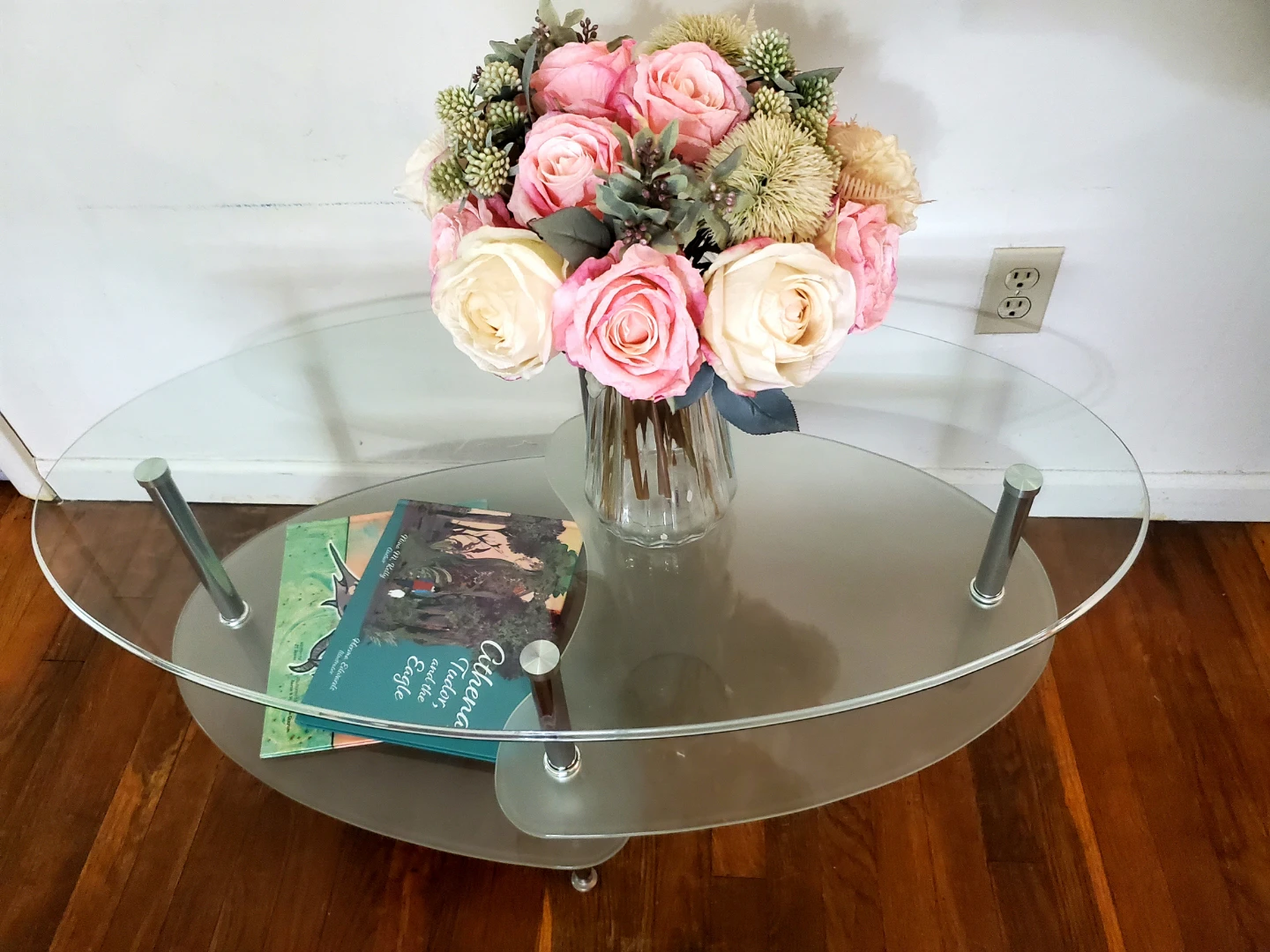 Modern 3-tier glass coffee table