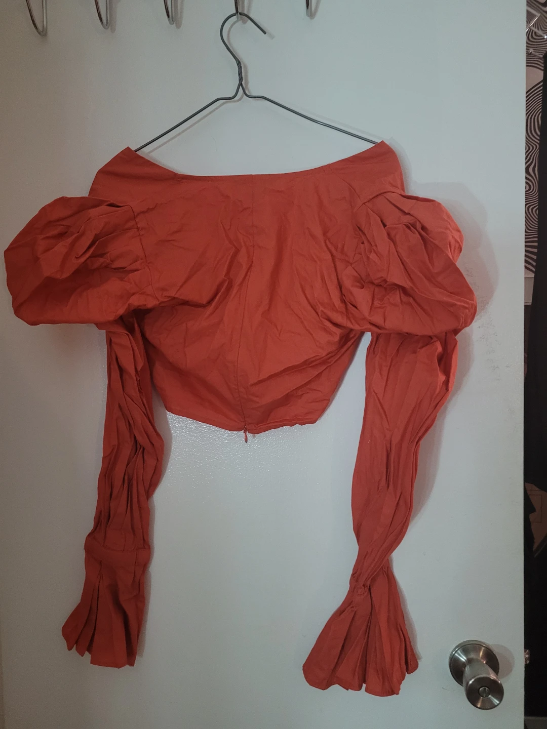 Orange Twist Front Crop Top - photo 2