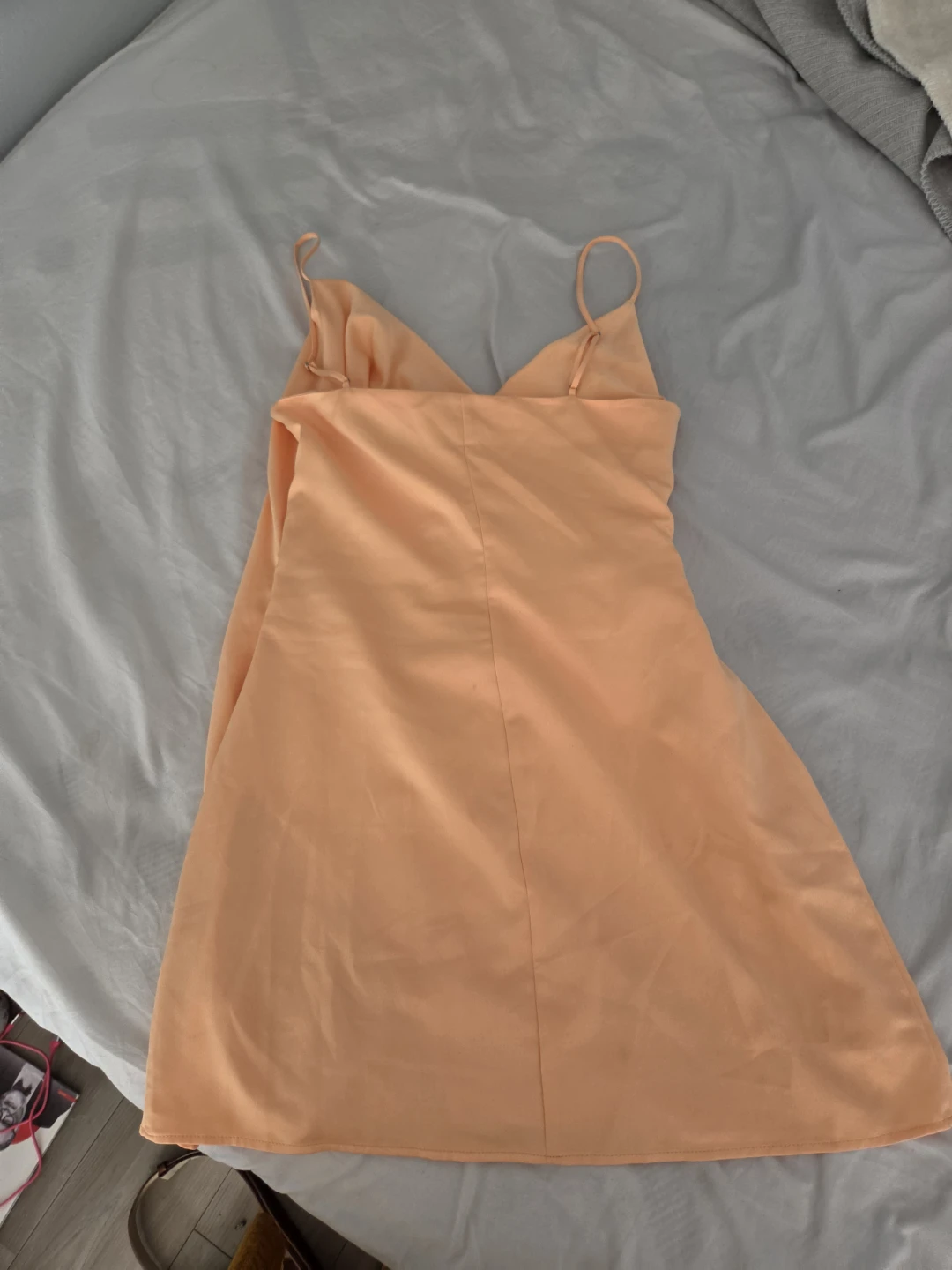 Dynamite Orange Ruched Slip Dress - Size M - photo 3