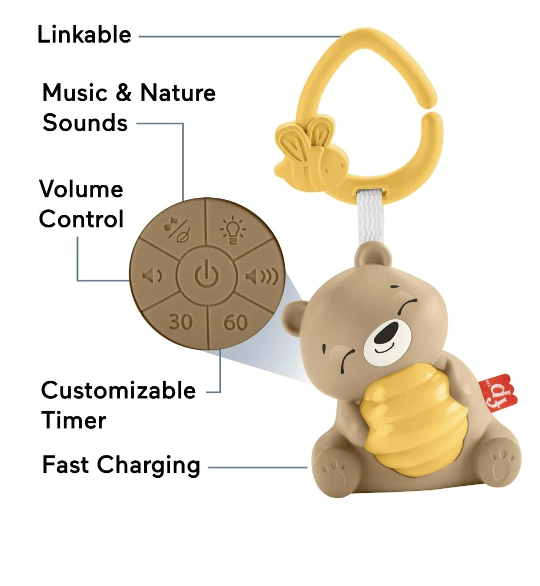 Fisher-Price Beary Soothing Portable Baby Sound Machine - photo 3
