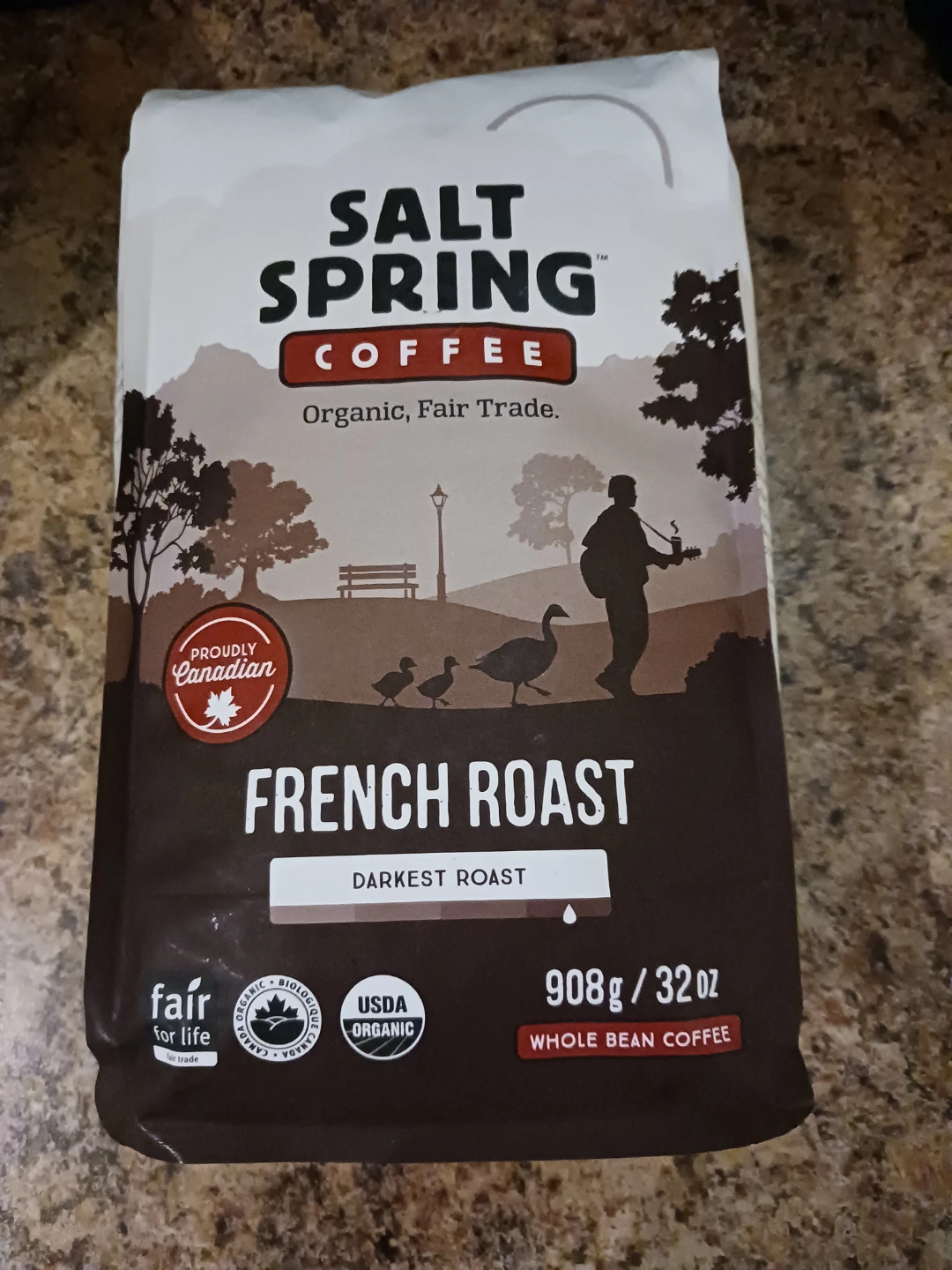 ⚽Salt Spring Coffee French Roast Whole Bean Coffee
