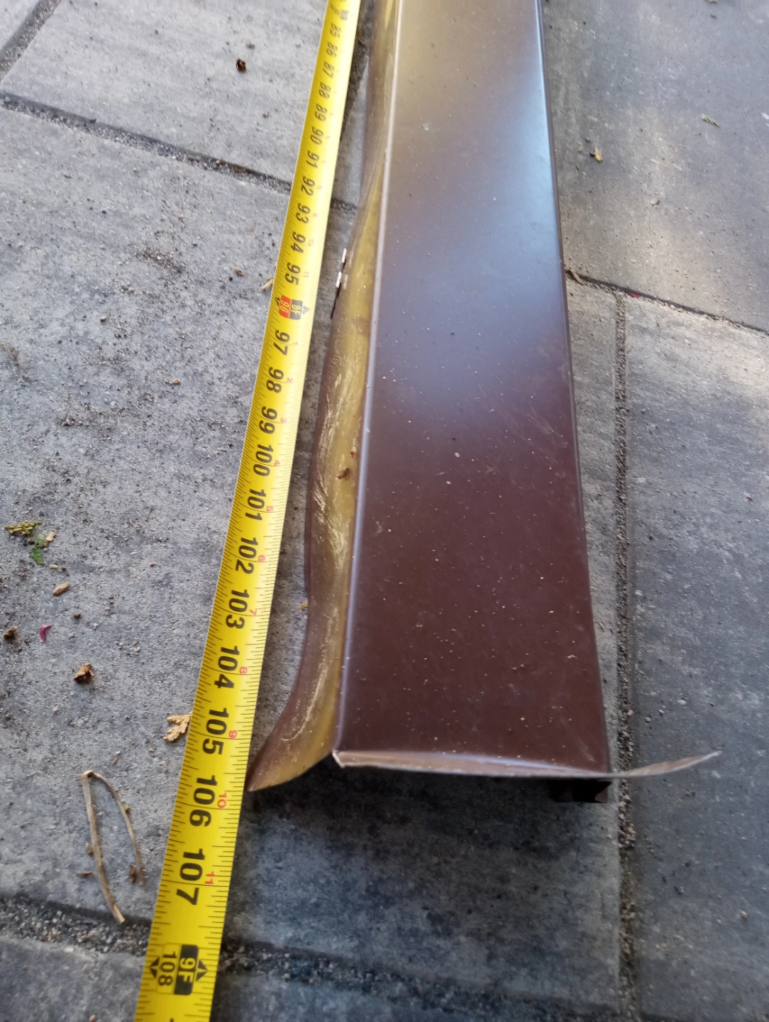 Brown Metal Gutter Section 8 feet 9 inch long x 5 inch deep - photo 4