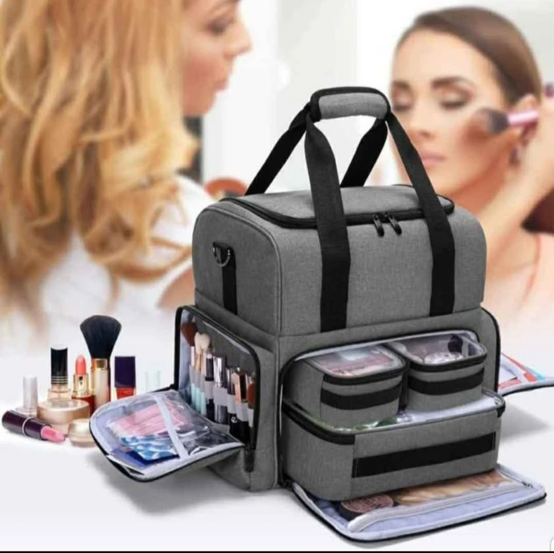 BAFASO 2 Layers Travel Makeup Bag with ...