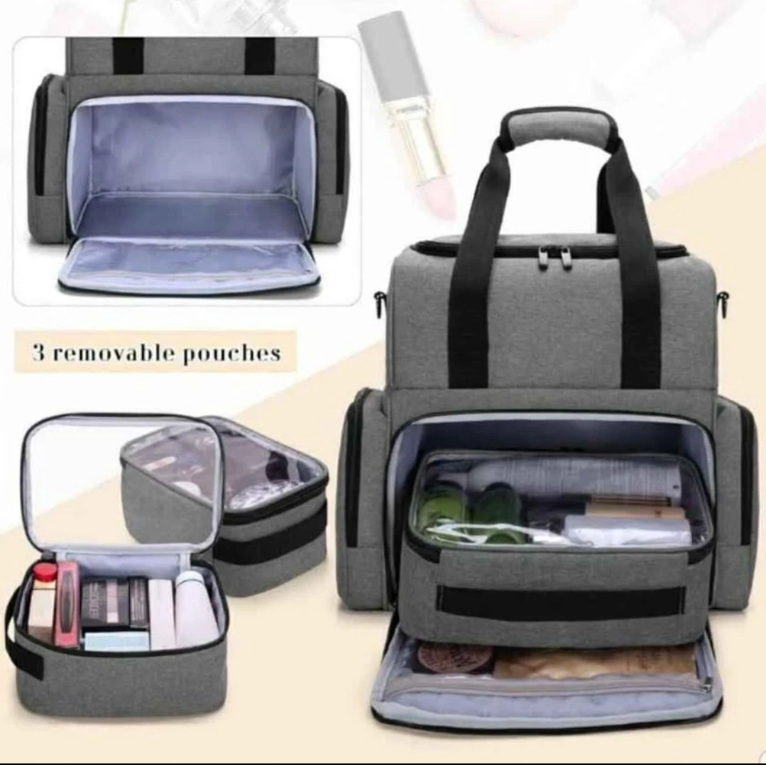 BAFASO 2 Layers Travel Makeup Bag with ... - photo 4