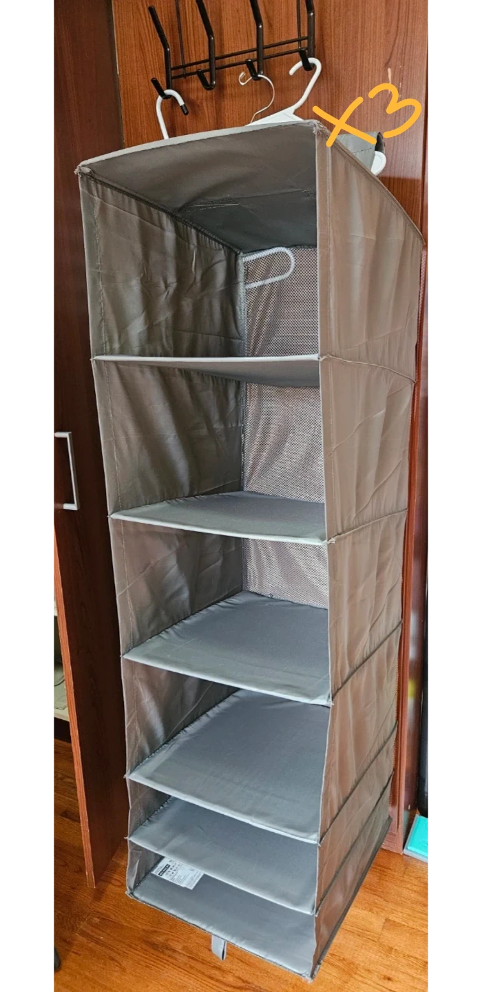 Grey Fabric Hanging Closet Organizer - photo 2