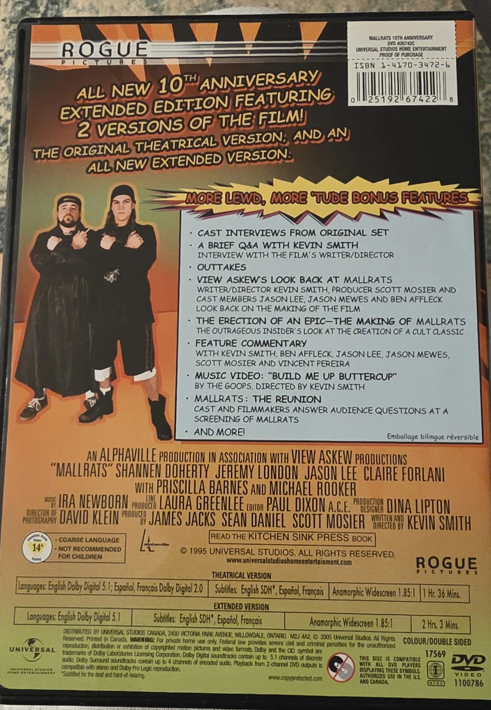 Mallrats 10th Anniversary Extended Edition DVD - photo 2