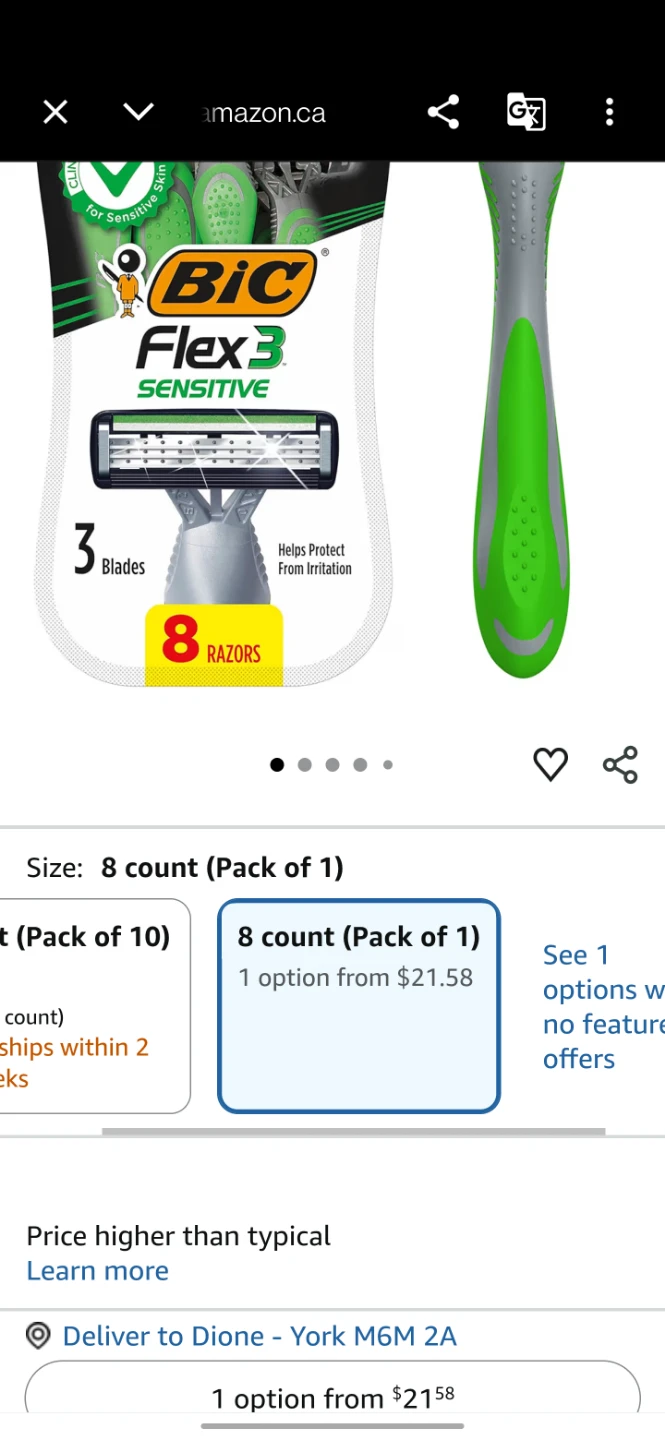 BIC Flex 3 Sensitive Razors - 4 Pack x2 - photo 3