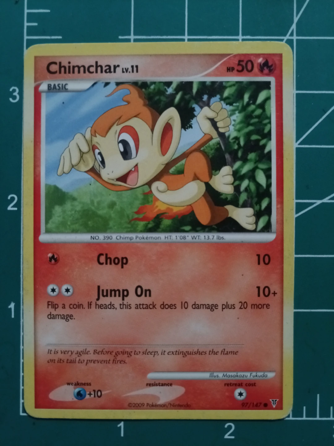 Pokemon Chimchar Trading Card