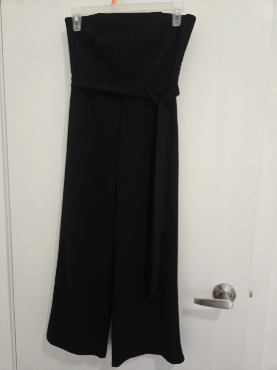 Black Strapless Wide-Leg Jumpsuit - photo 2