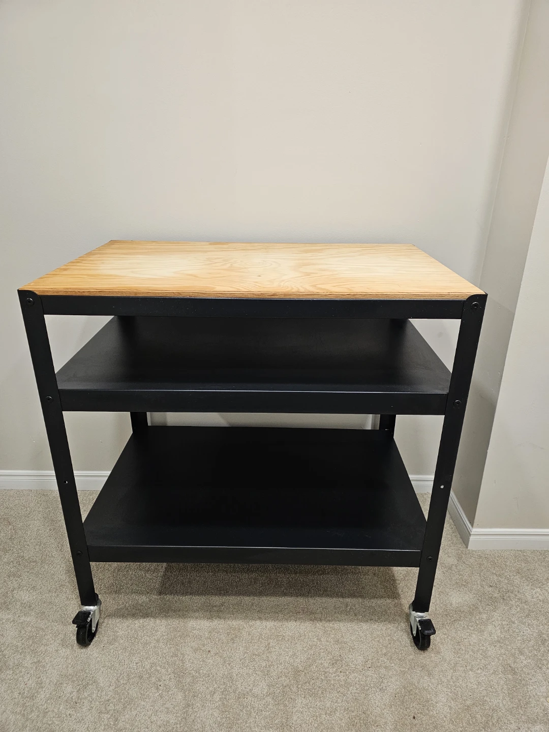 IKEA BROR utility cart/ storage shelf on wheel = like new