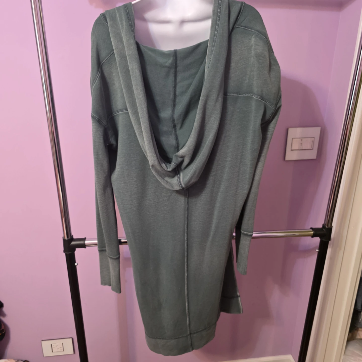 Free People Oversized V-Neck Sweatshirt Dress S - photo 2