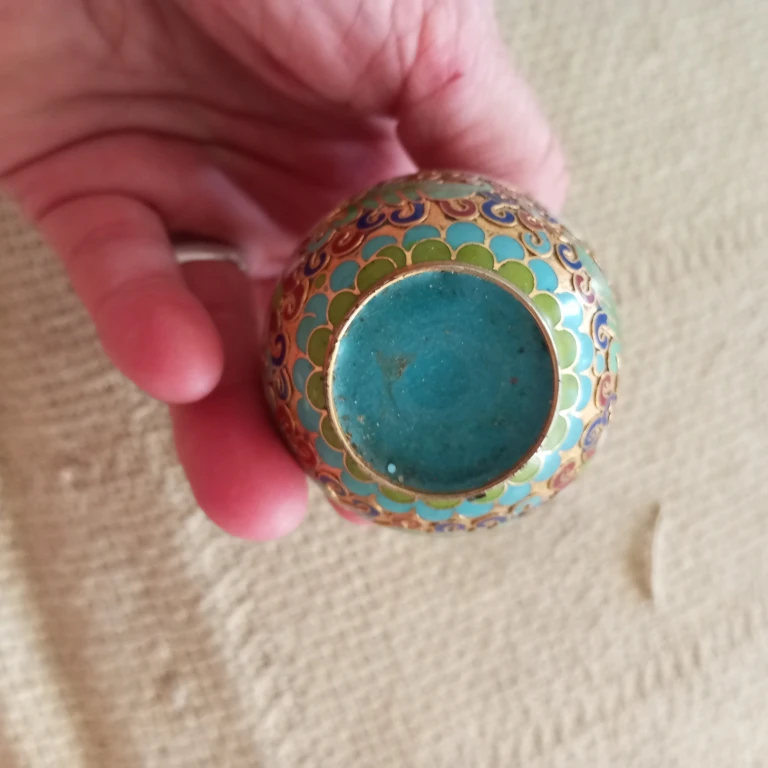 Vintage Miniature Cloisonné Vase - photo 3
