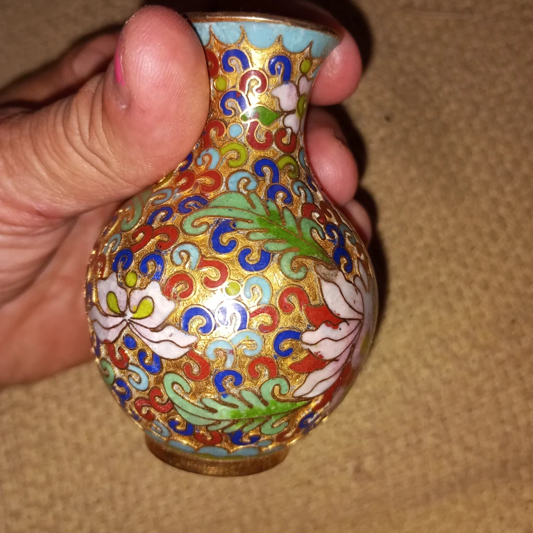 Vintage Miniature Cloisonné Vase - photo 4