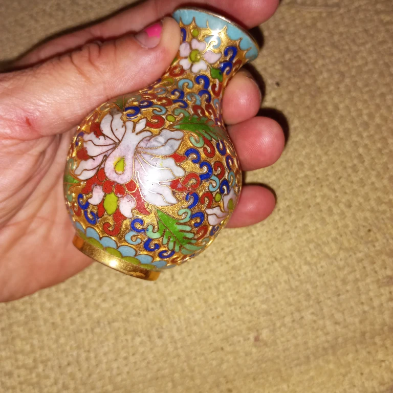 Vintage Miniature Cloisonné Vase - photo 5