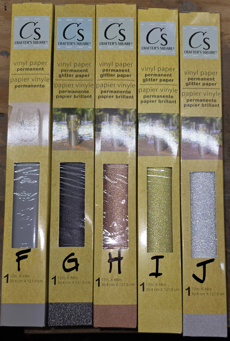Crafter's Square Permanent Vinyl Paper Assorted Colors & Glitter - photo 2