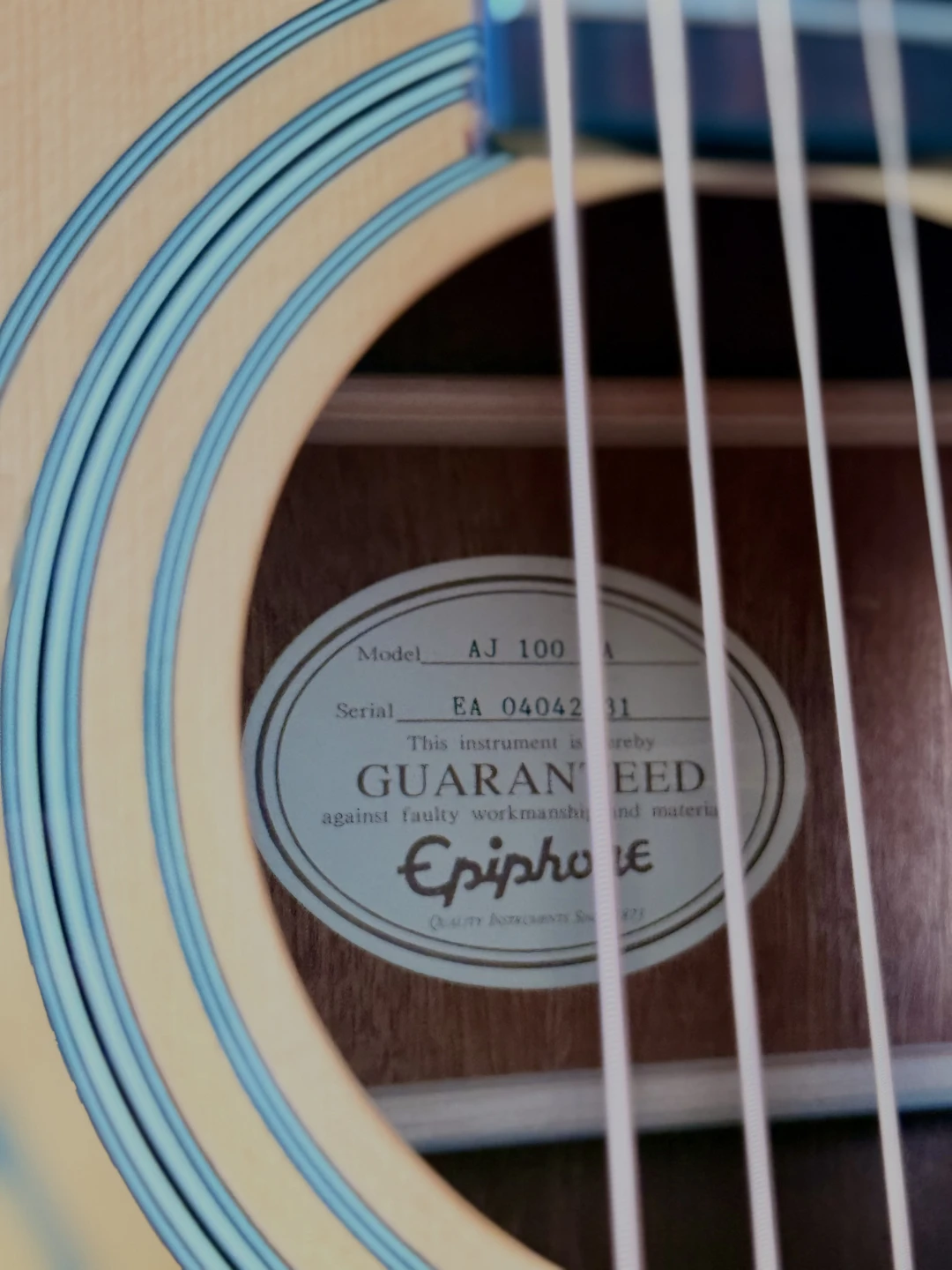 Epiphone AJ100 Acouctic Guitar - photo 5