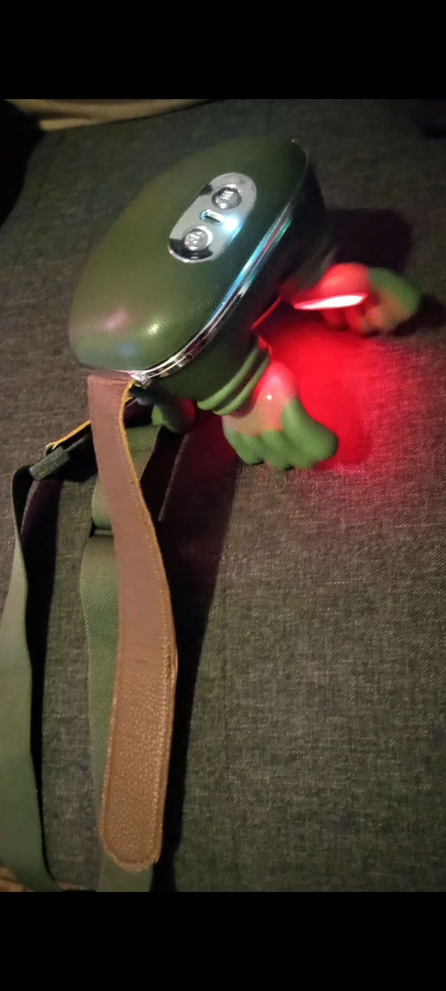 Green Mini Massager with Red Light Therapy⚽