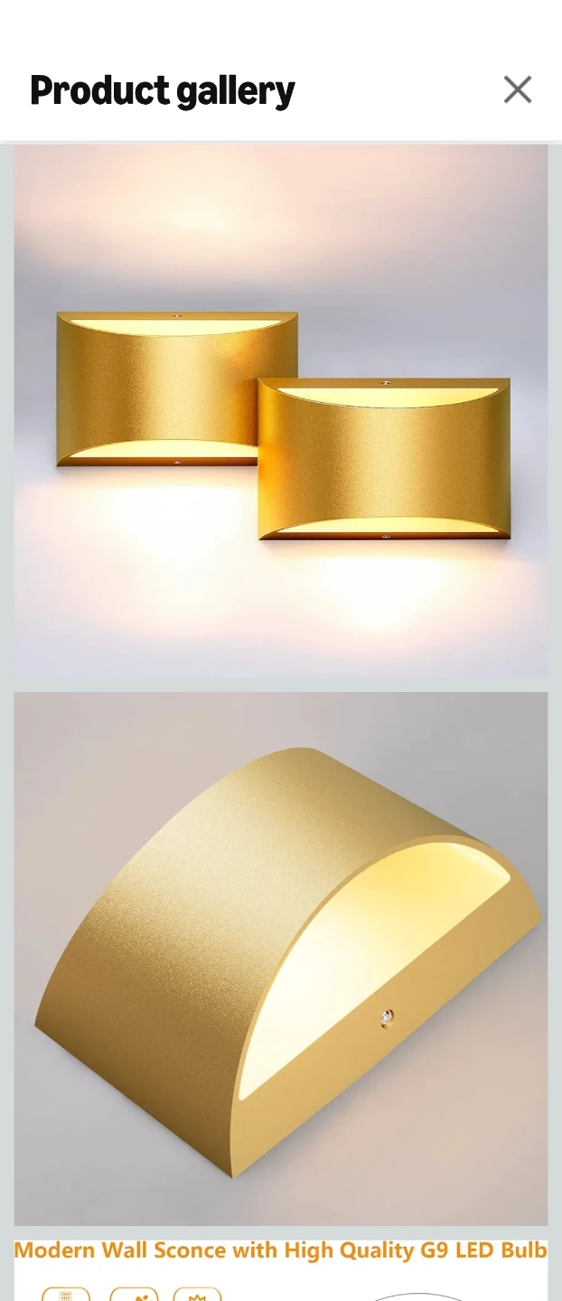 Aipsun Modern Gold Wall Sconce