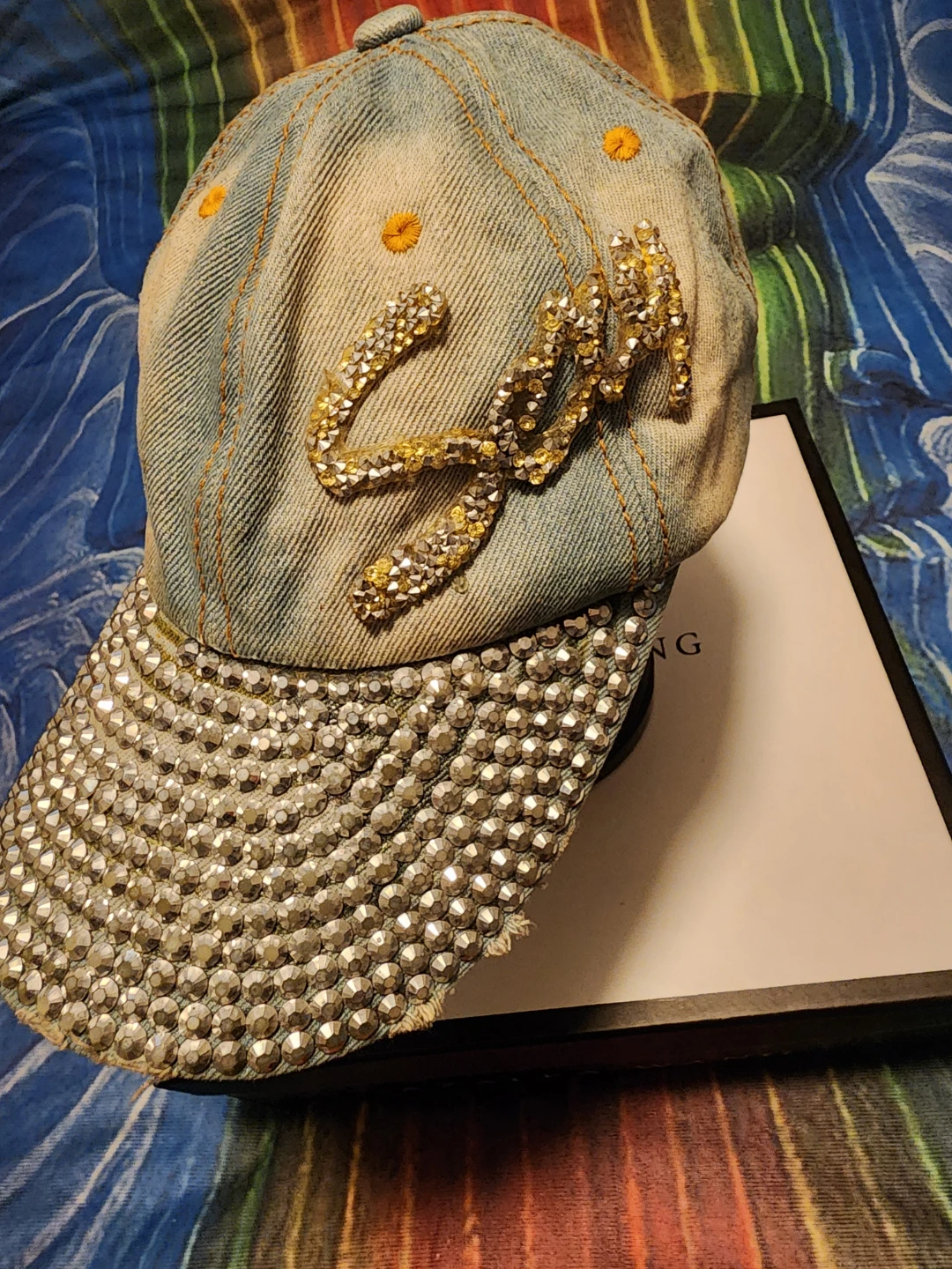 Sparkly Denim Baseball Cap