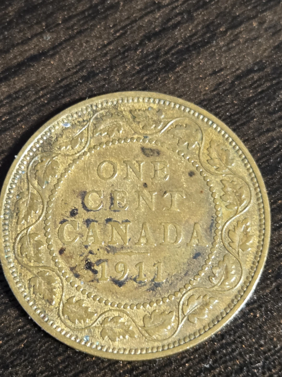 1911 Canada One Cent Coin - photo 2