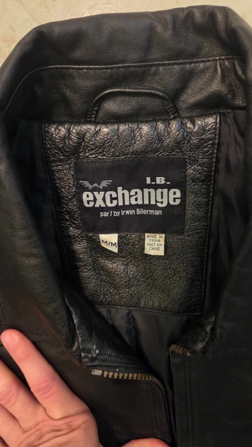 I.B. Exchange par/by Irwin Bilerman Black Leather Jacket - photo 3