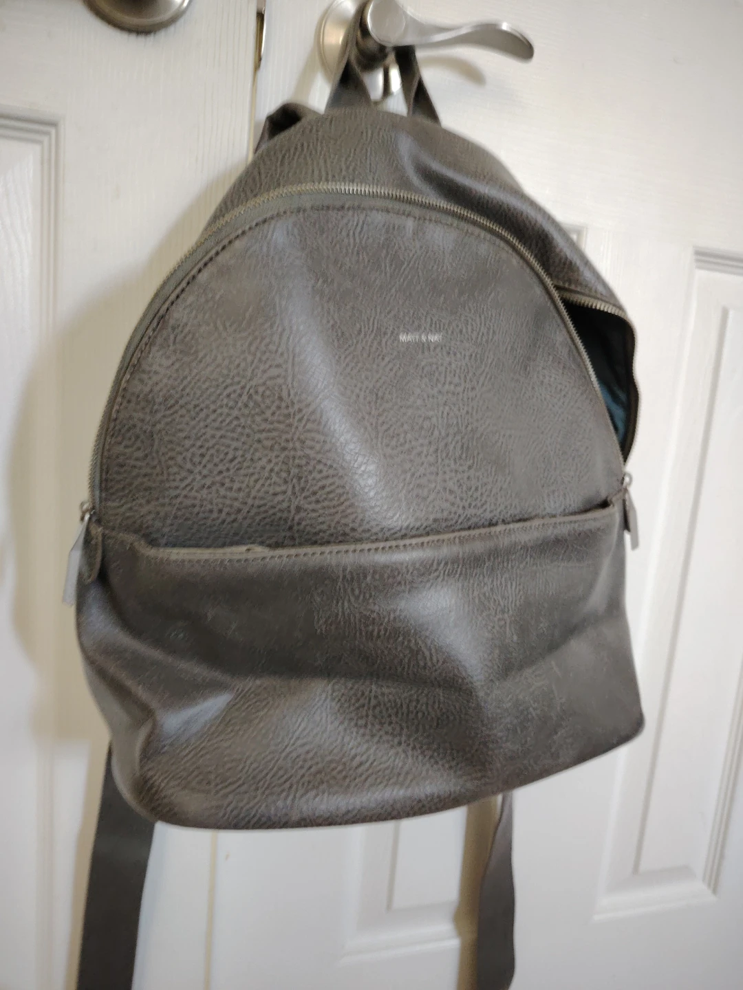 Matt & Nat Grey Faux Leather Backpack - photo 2