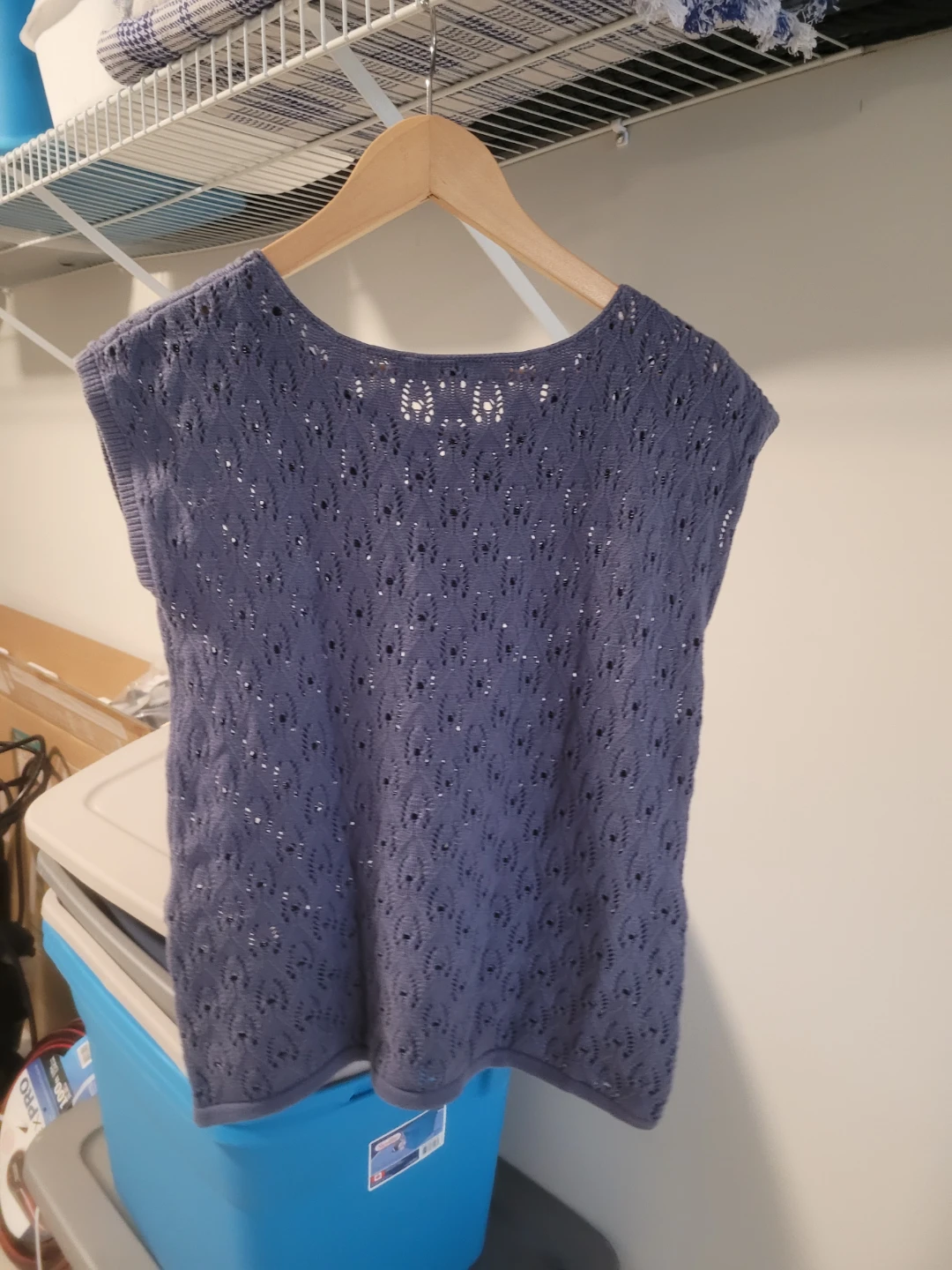 Banana Republic Blue Knit Top Size L - photo 3