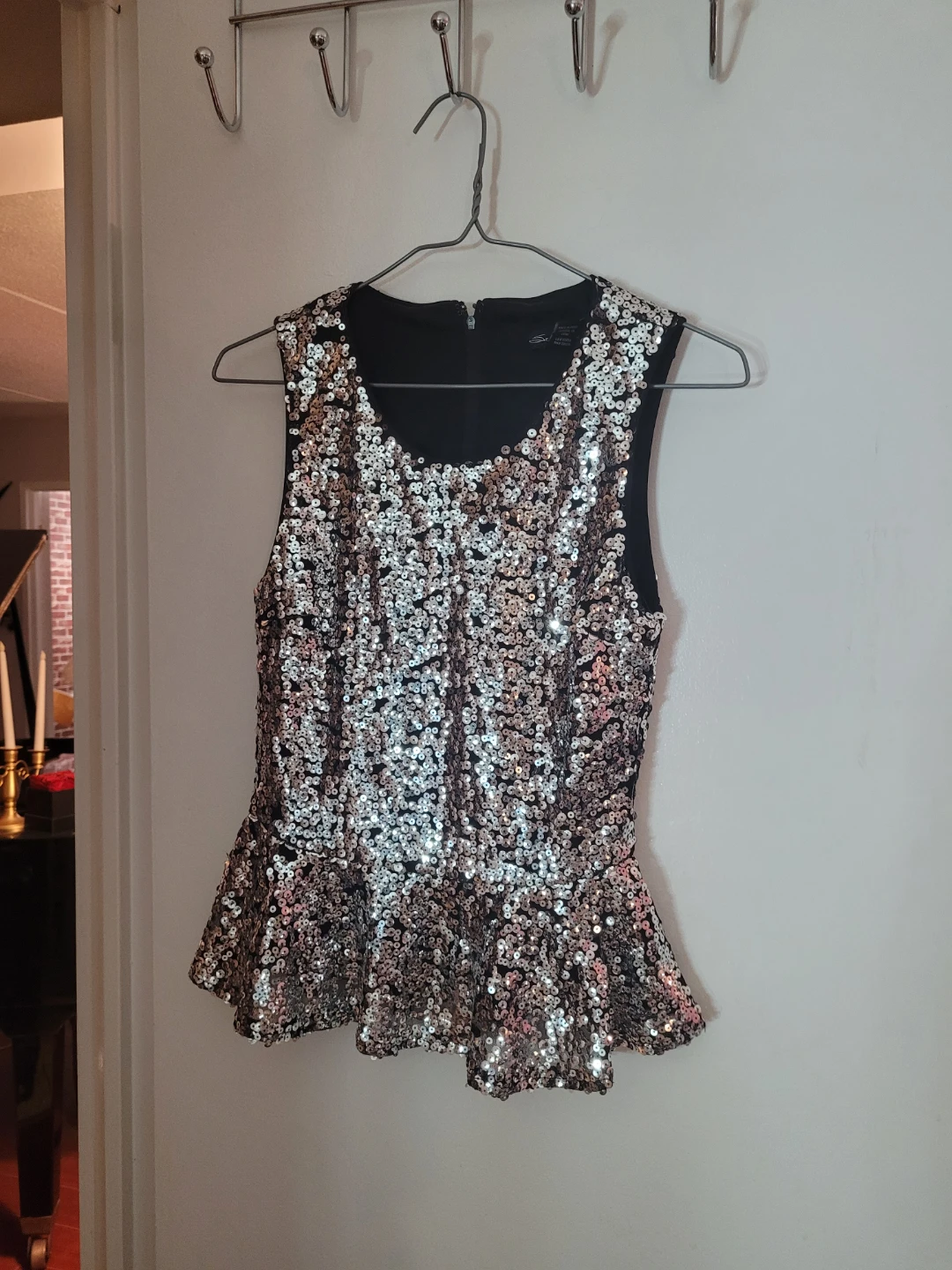 Sparkly Peplum Top