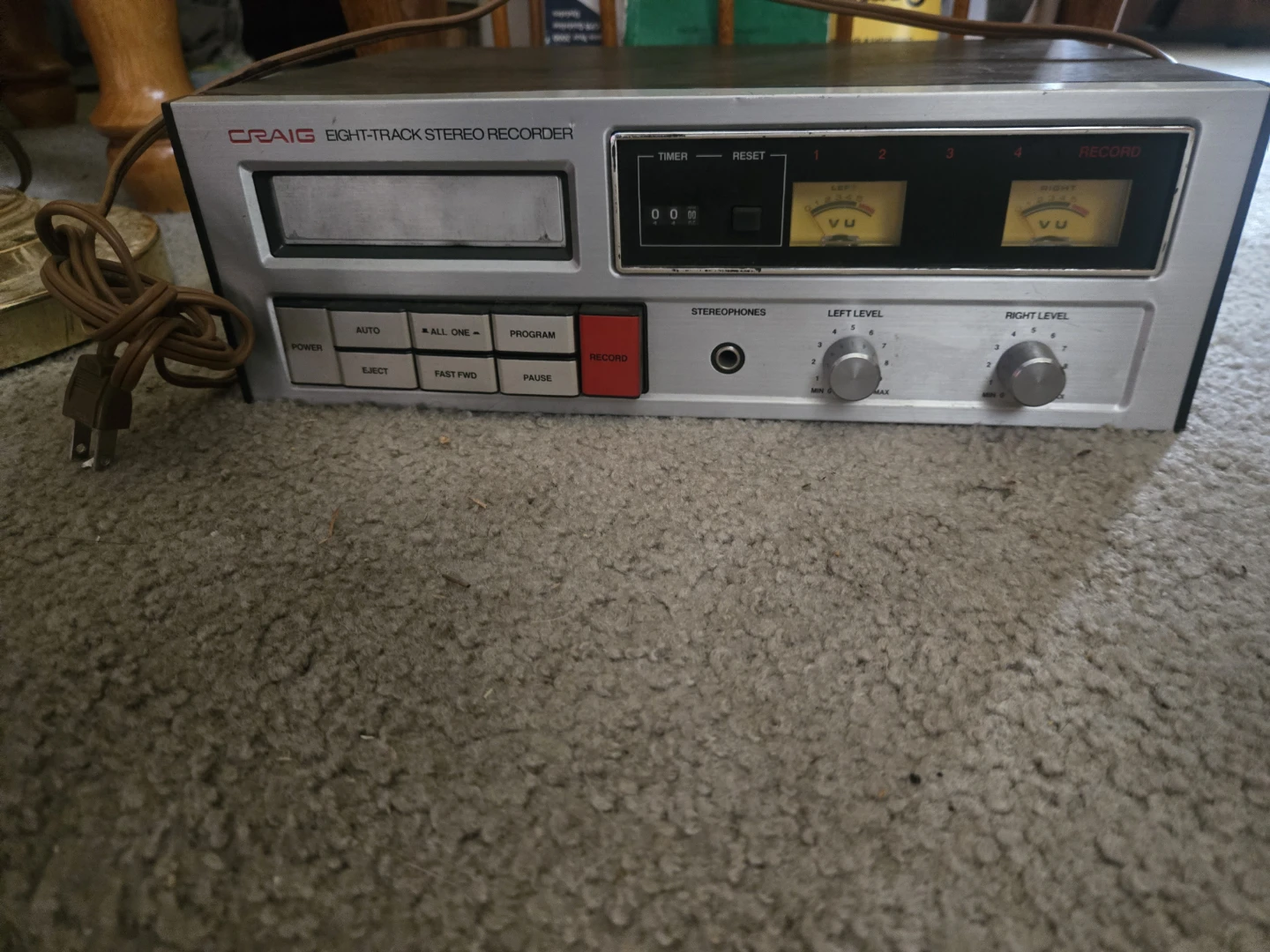 Craig 8-Track Stereo Recorder - photo 2