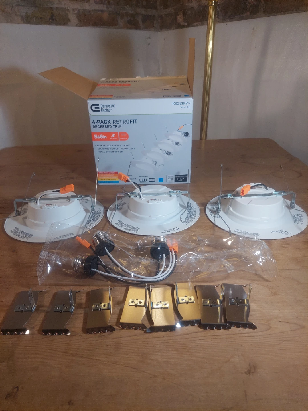 3 Commercial Electric Retrofit Recessed Trim 5&6in White - photo 4