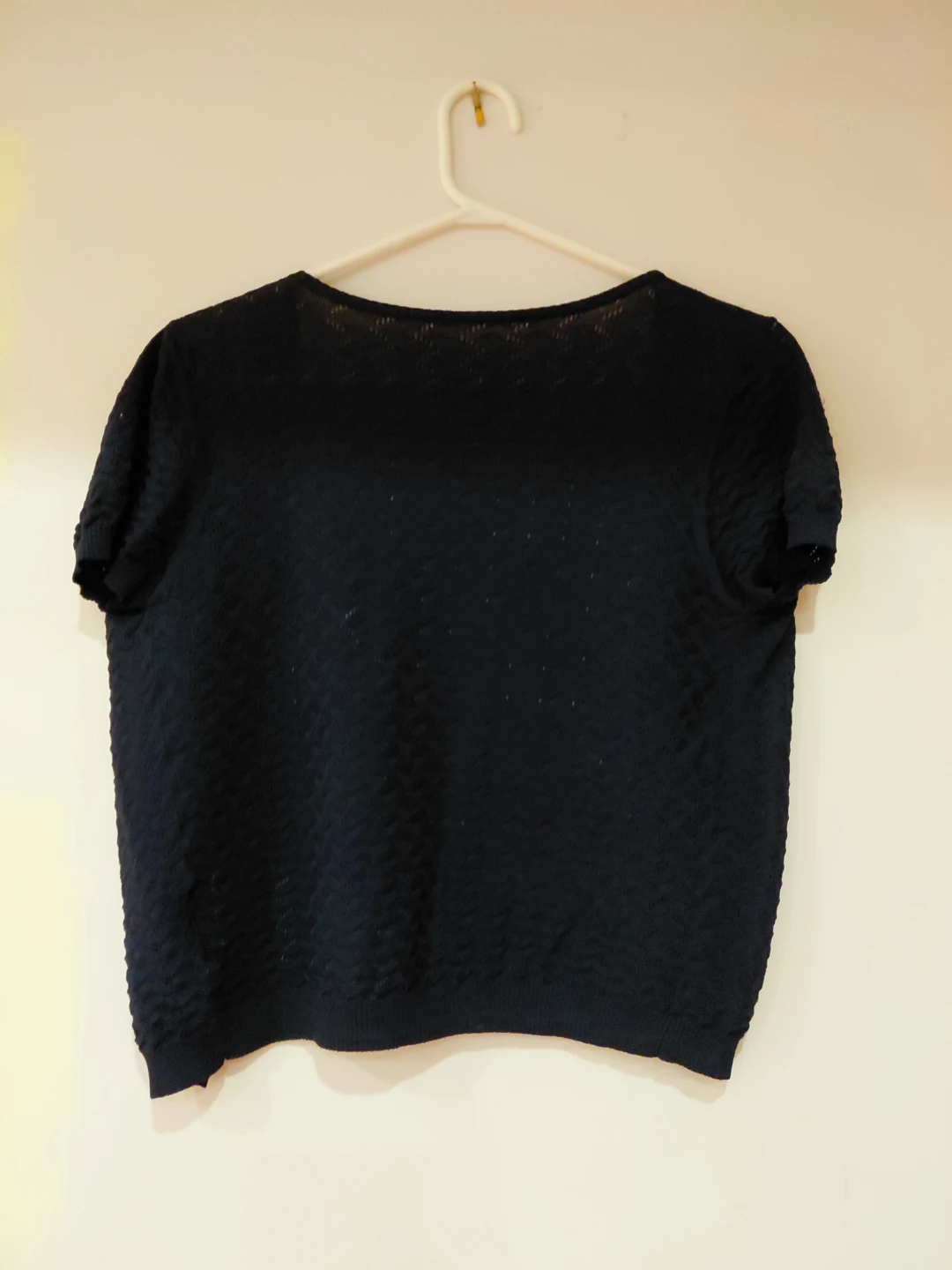 Black short sleeve cardigan - photo 2