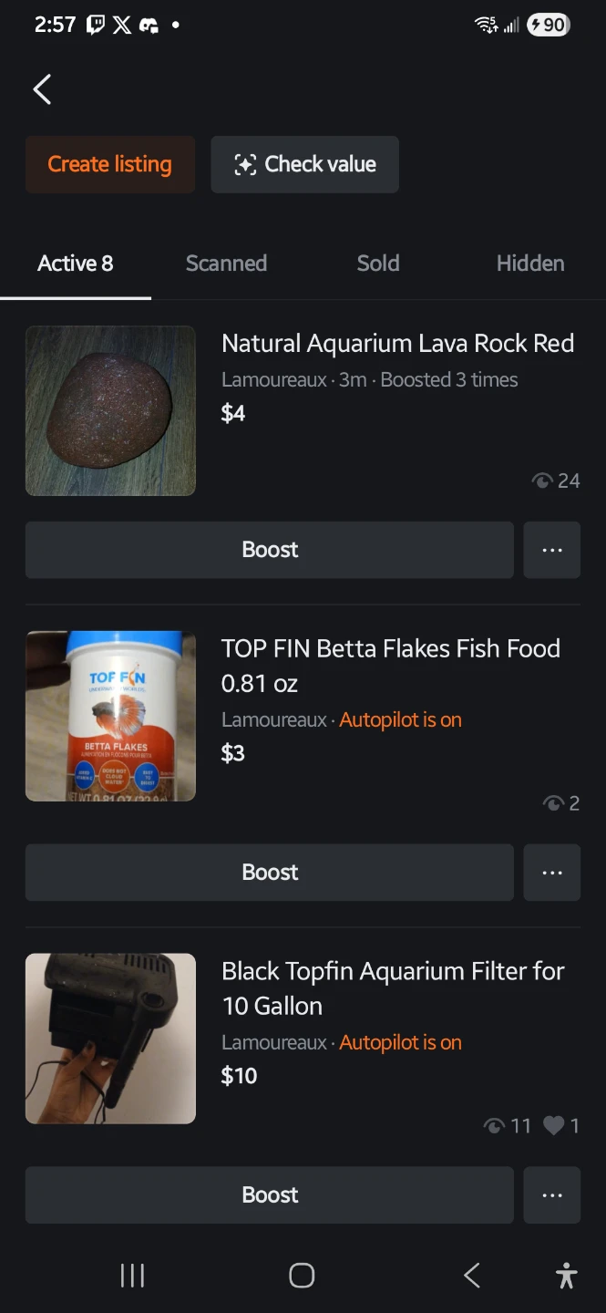 All 8 Aquarium items from my shop