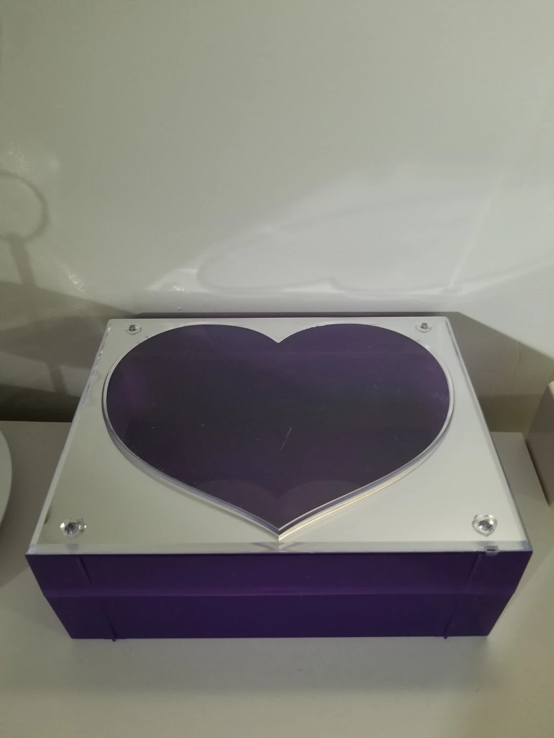 Purple Heart Lid Jewelry Box
