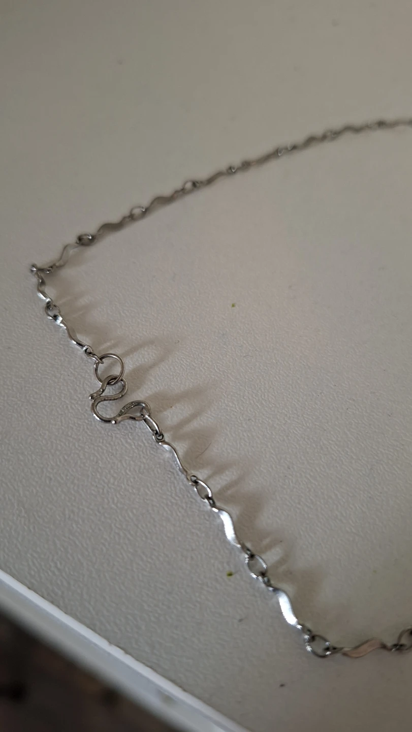 Silver-tone Necklace with Blue and Clear Stones - photo 2