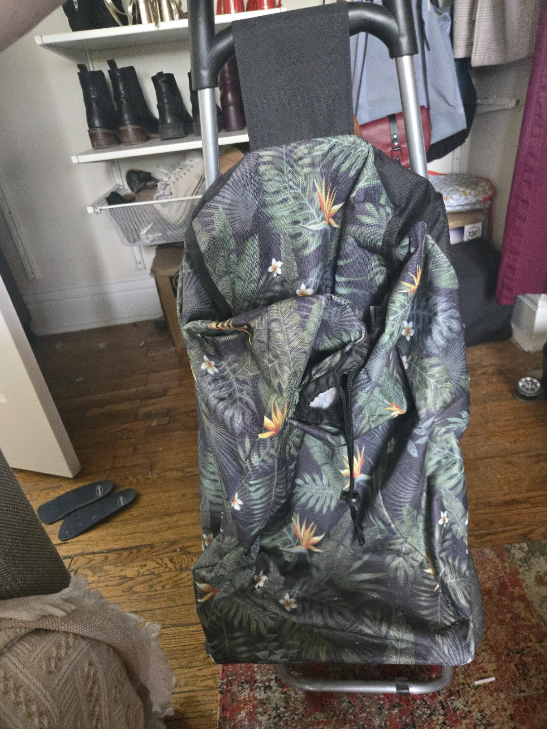 Shopping Trolley Bag with Tropical Print