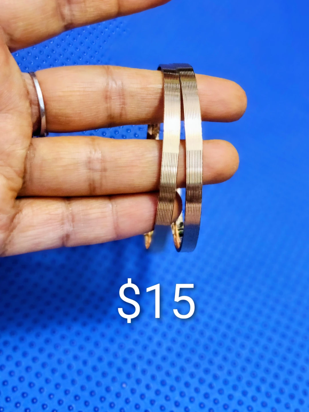 Gold-toned Bangles with Embossed Pattern - photo 3