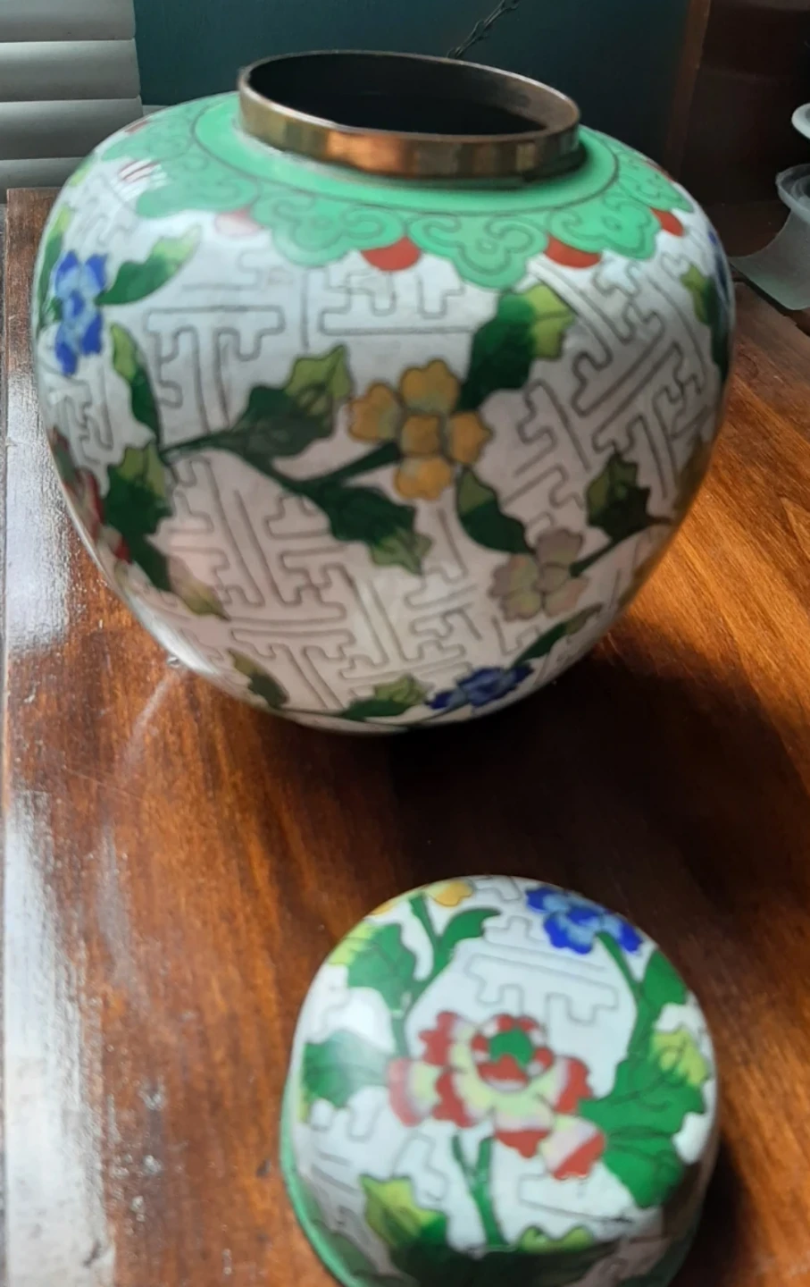 Cloisonné Ginger Jar with Lid