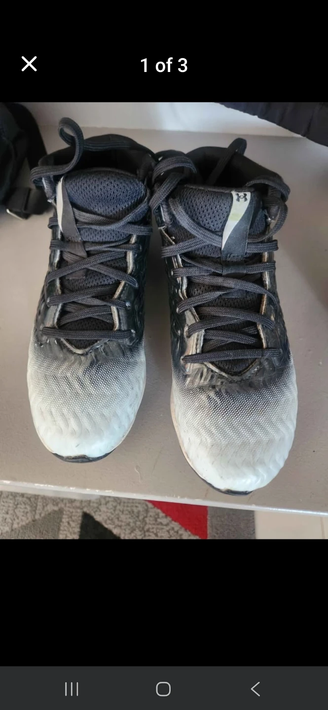 Under Armour Black & White Football Cleats - photo 2