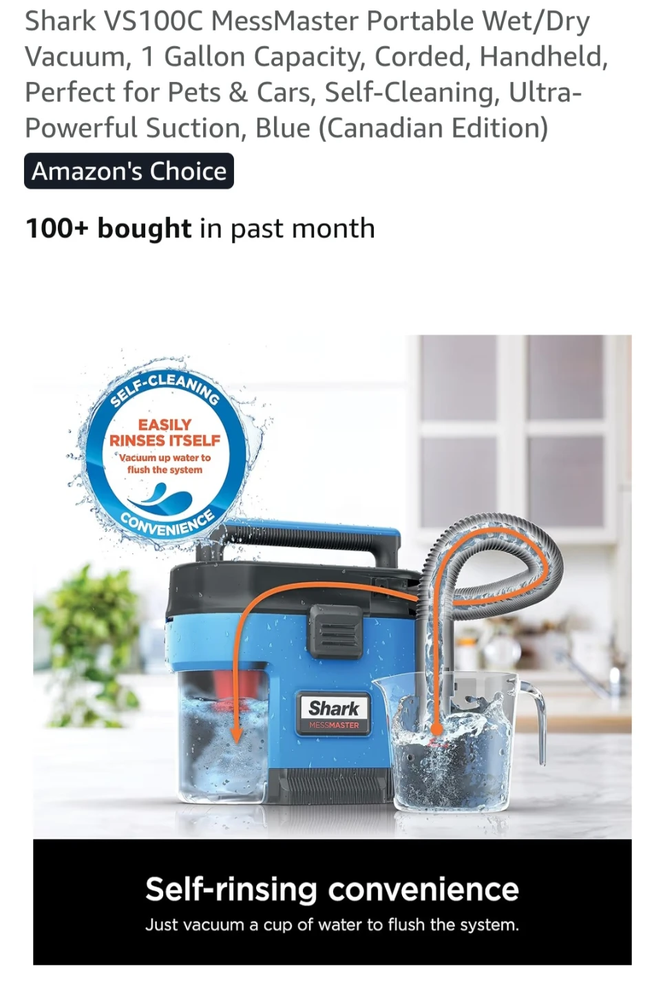 Shark Mess Master wet/ dry vac used twice ( dry) - photo 2