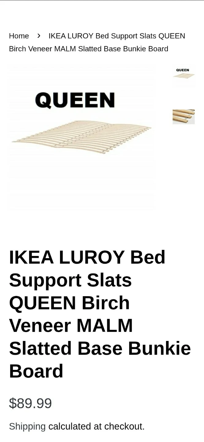 IKEA LURÖY Queen Slat Bed Base - photo 4